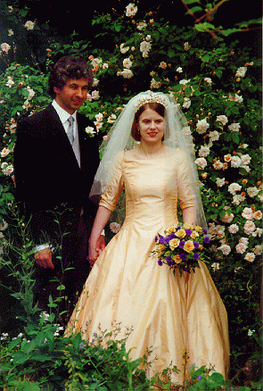 Wedding photo of Virginia 
Knight and Gregory Sankaran